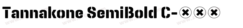 Tannakone SemiBold C字体转换